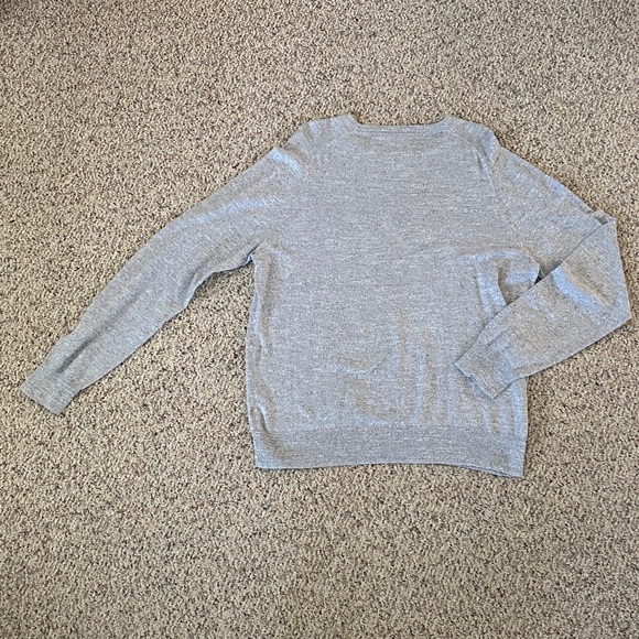 J. Crew Men's Light Gray Crewneck Sweater Dadcore - Picture 2 of 5